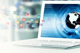 laptop depicting digital work