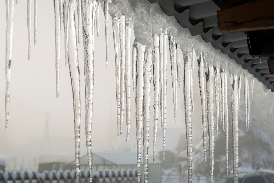 icicles on the house