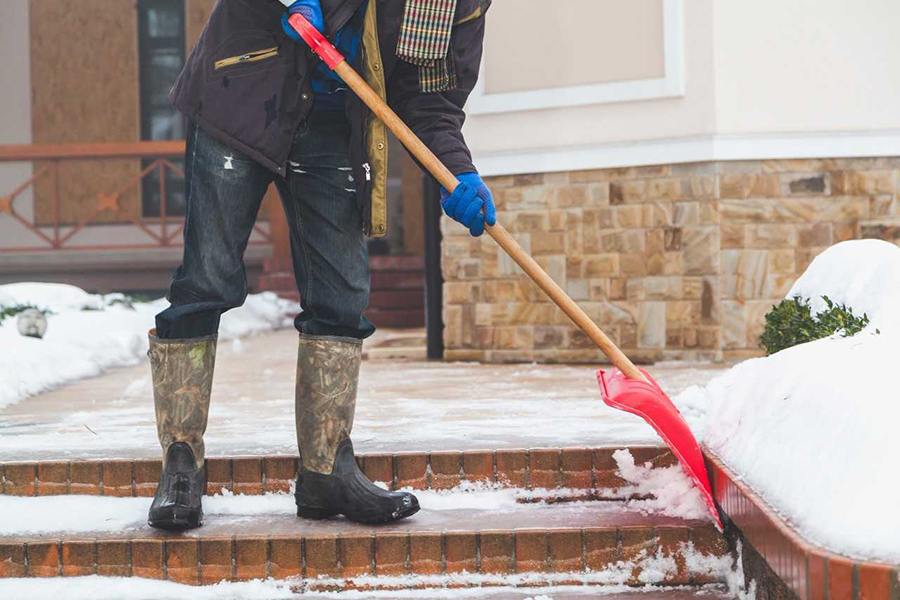 image of a person shoveling snow